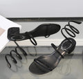 Crystal Gladiator Square Heel Party Sandals