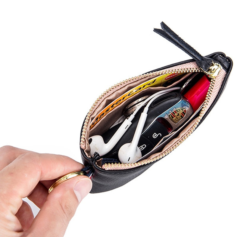Genuine Leather Mini Wallet Clutch Purse