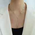 Initial Letter Necklace in Titanium Steel