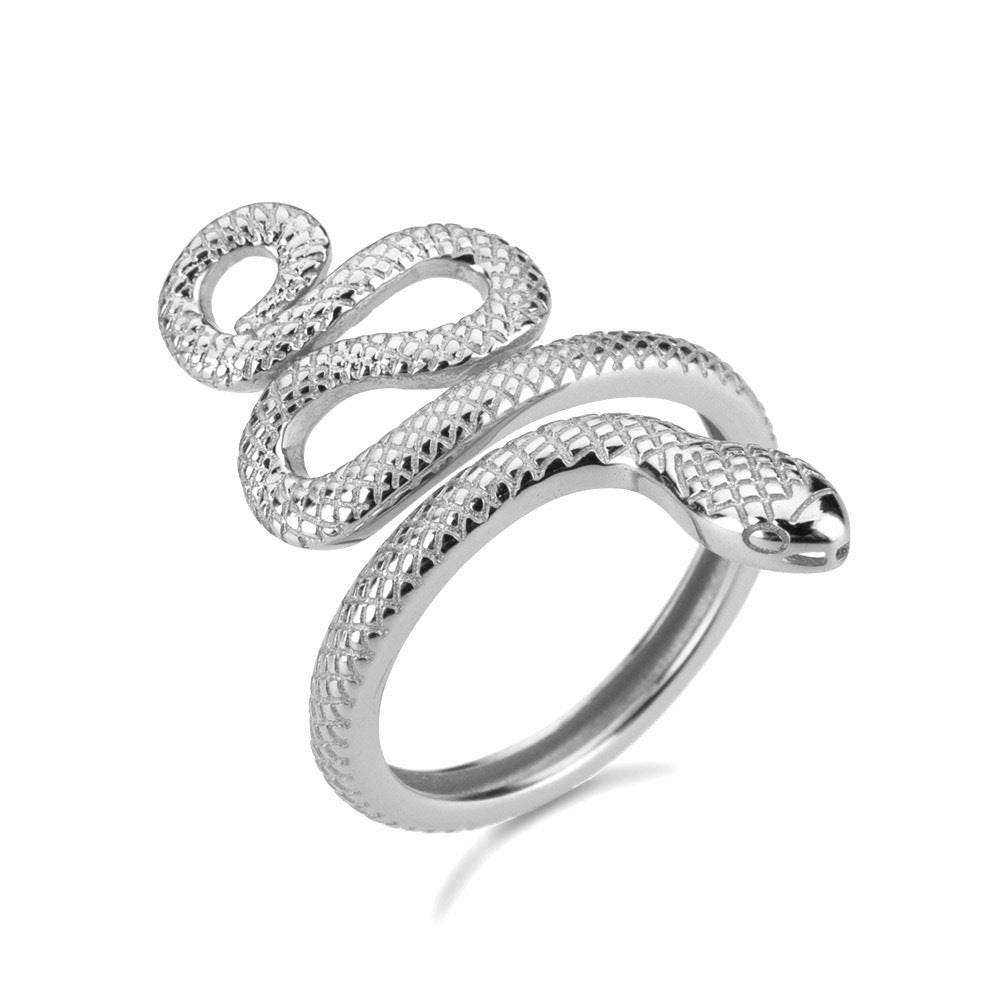 Snake Multi-Ring Open Ring in 925 Silver