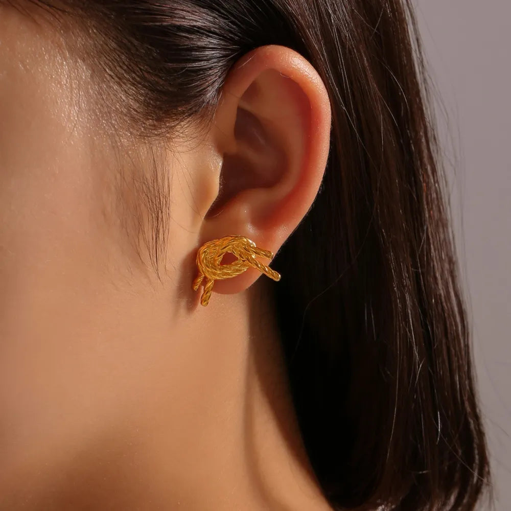 Minimalist Titanium Steel Stud Earrings