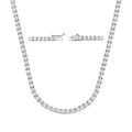 Zirconia Tennis Necklace in 18K Gold Plated Copper