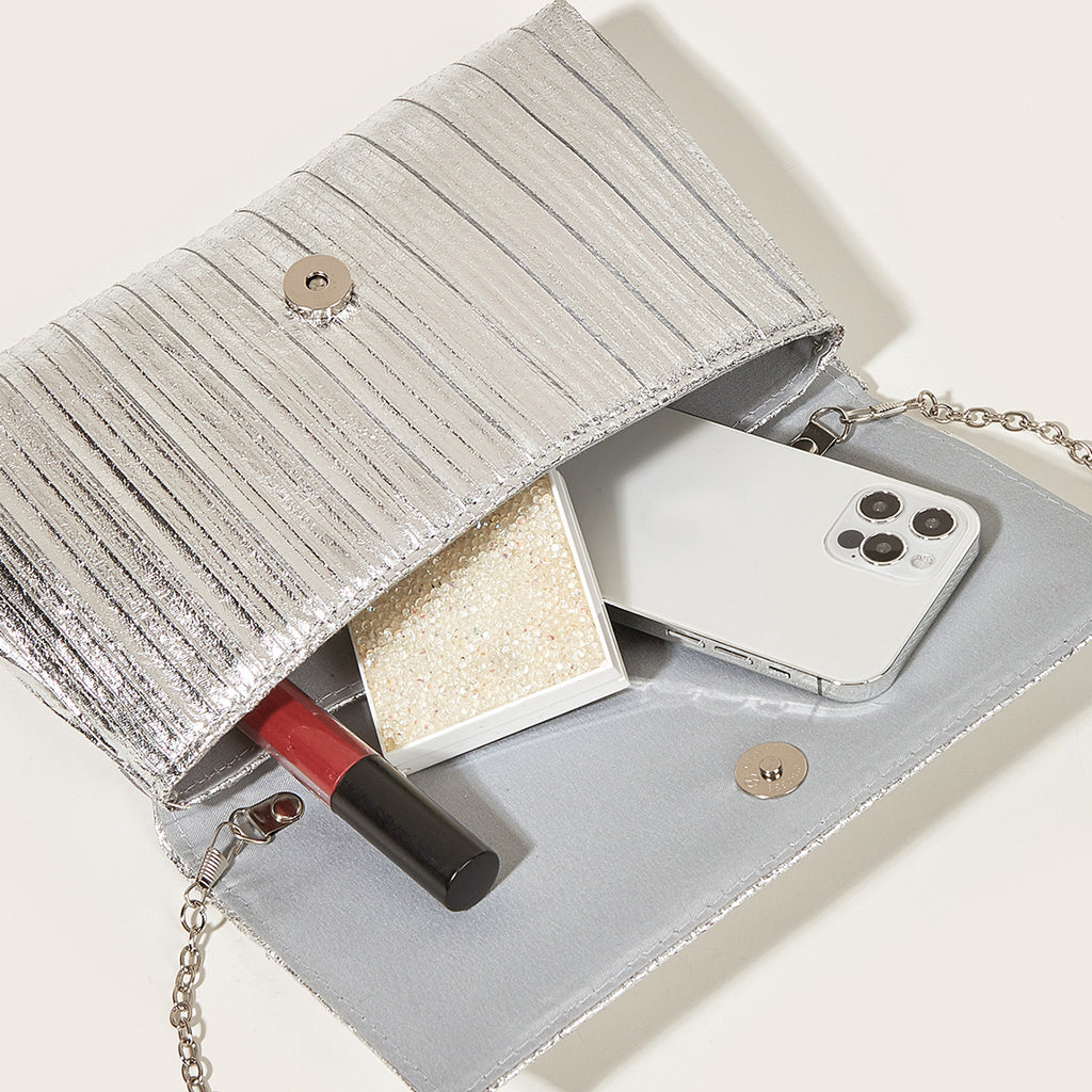 Metallic Shiny Evening Clutch Bag