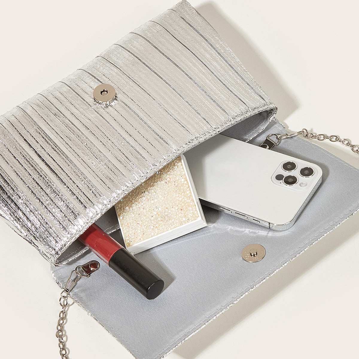 Metallic Shiny Evening Clutch Bag