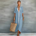 Casual Loose Short Sleeve Shirt Dress