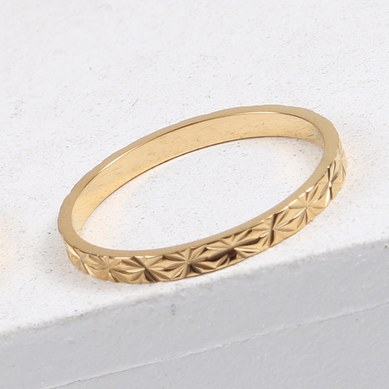 18K Gold Plated Titanium Ring