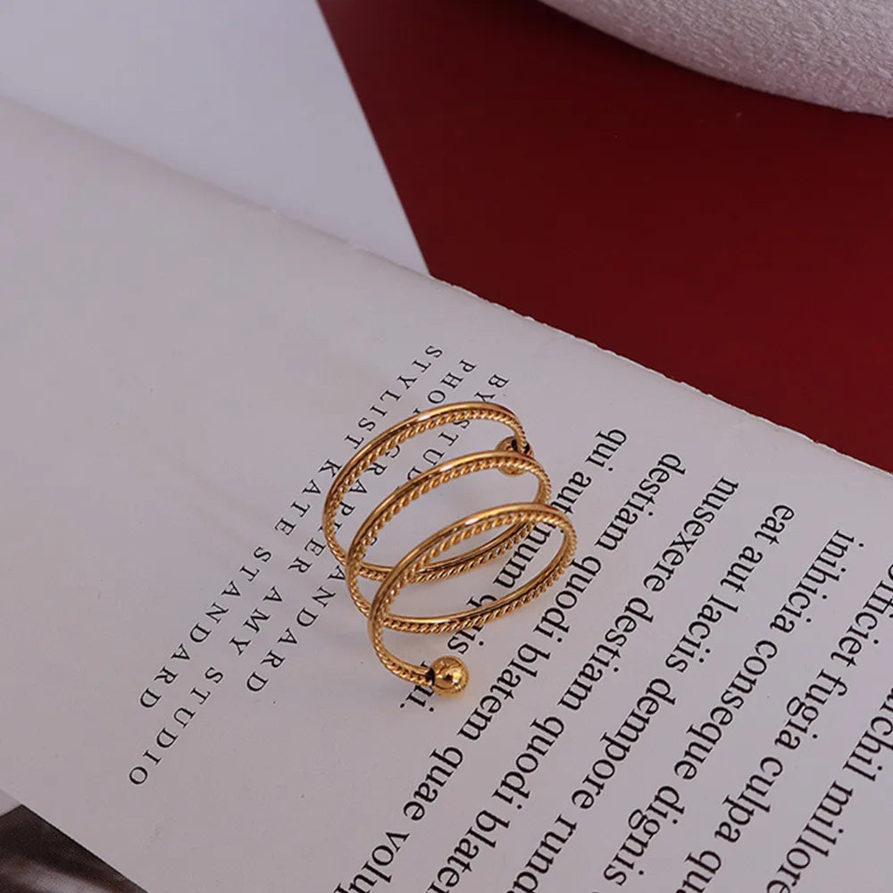 18K Gold Plated Titanium Wrap Ring