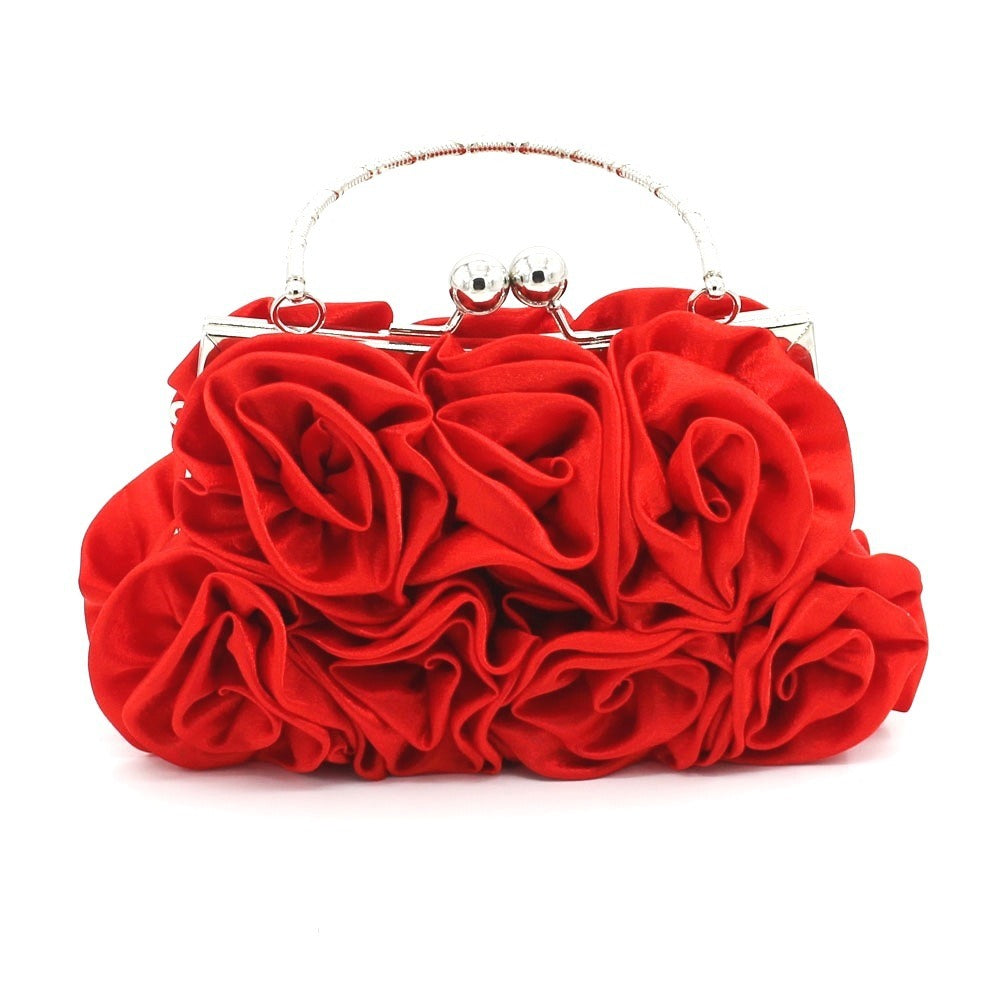 Rose Silk Bridal Clutch Bag