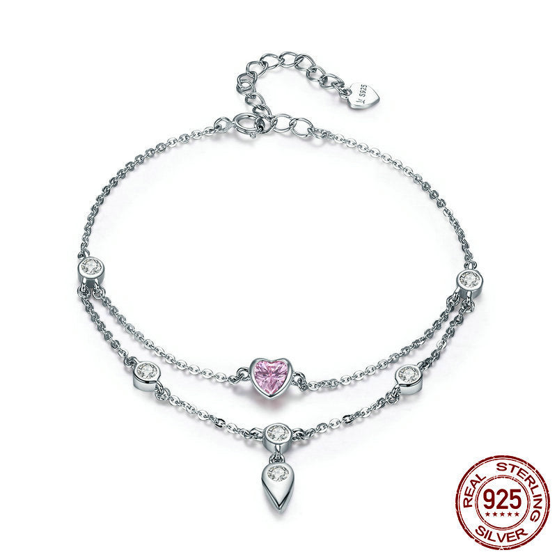 Ladies' Sweetheart 925 Silver Bracelet