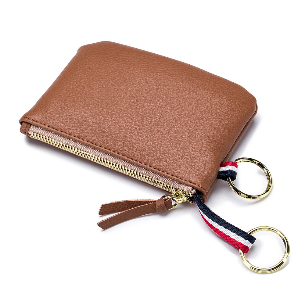 Genuine Leather Mini Wallet Clutch Purse