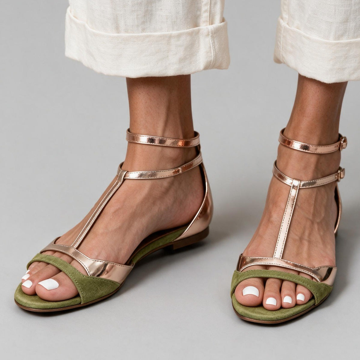 Flat Open Toe Fish Mouth Summer Sandals