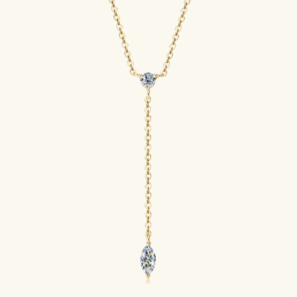 0.3 Carat Moissanite Pendant Necklace in 925 Silver