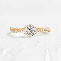Woven Wave Diamond Row Ring in 925 Silver