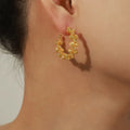 copper C-Hoop Earrings