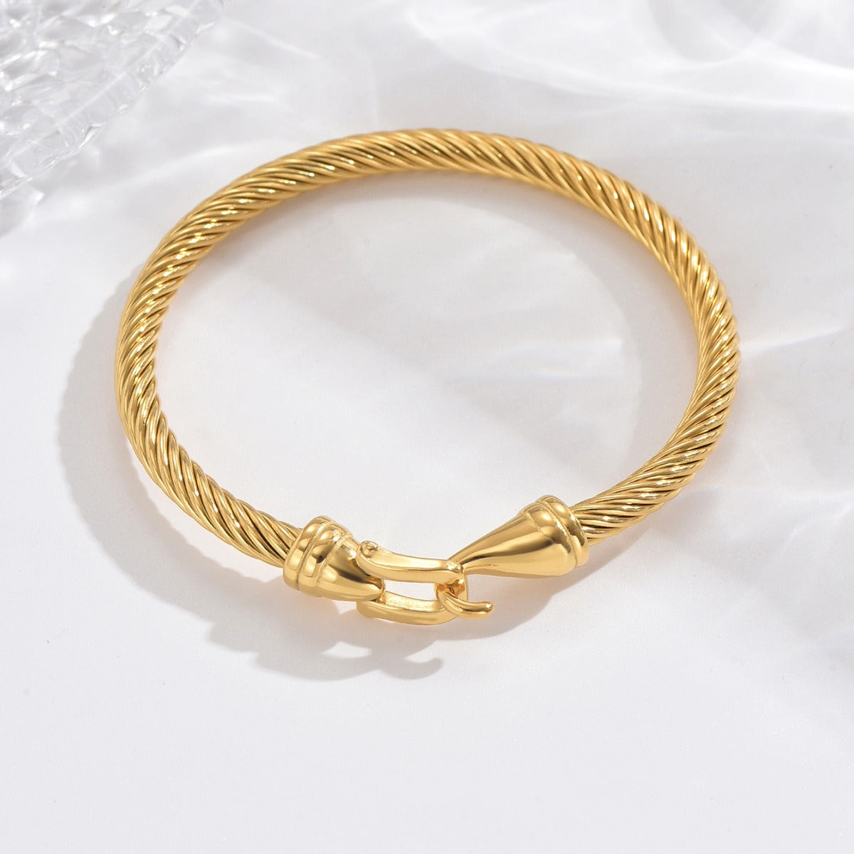 Versatile fashion Roman numeral pendant Fried Dough Twists bracelet Multicolor stainless steel women's bracelet