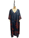 Printed Chiffon Ruffle Hem Sleeveless Maxi Dress