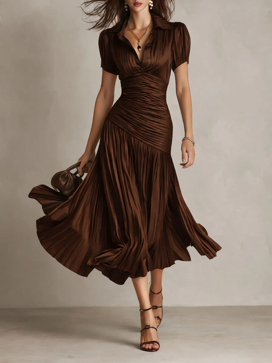Striped Patchwork Midi Dress