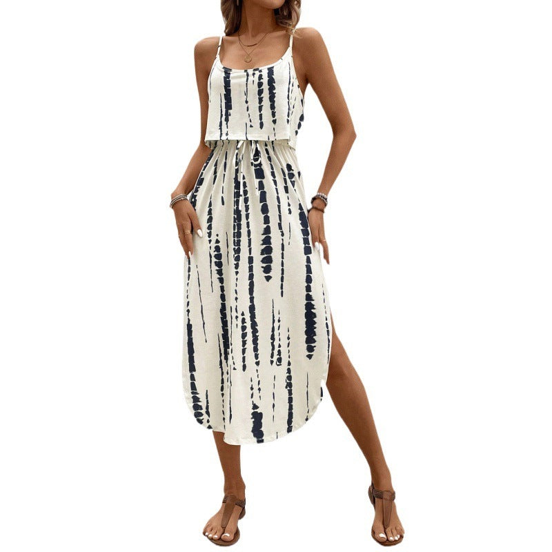 Printed Camisole Midi Dress