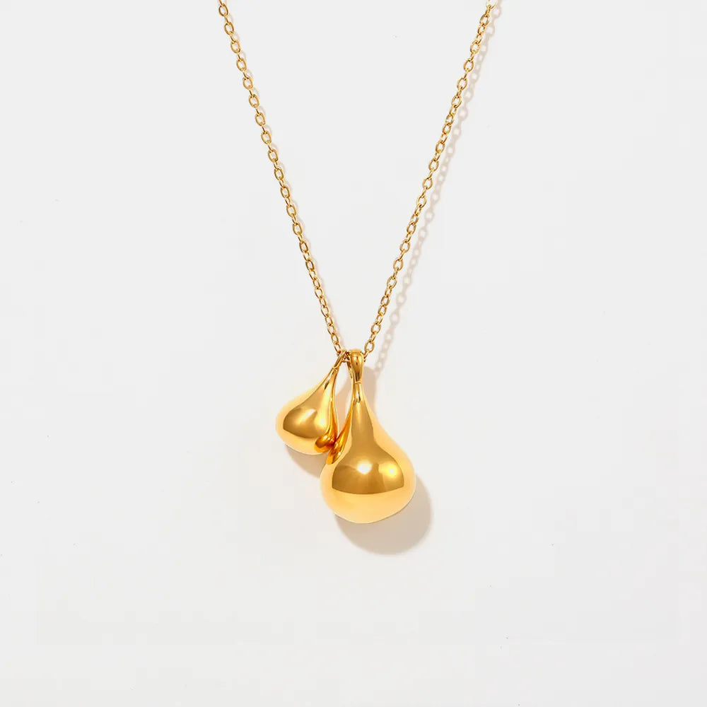 Simple and versatile stainless steel gold-plated sweater chain jewelry