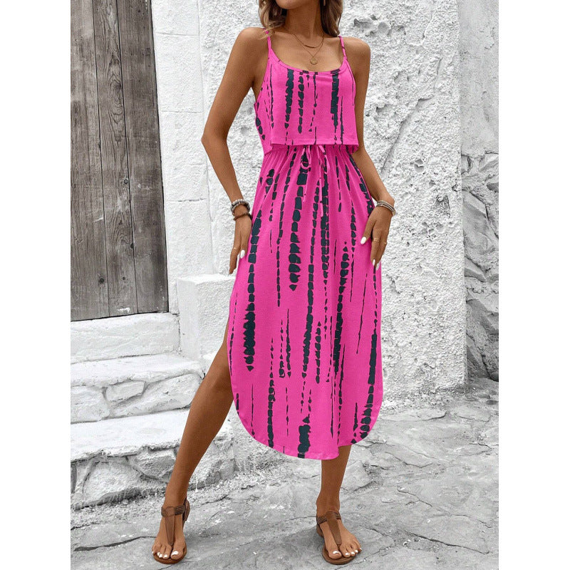 Printed Camisole Midi Dress